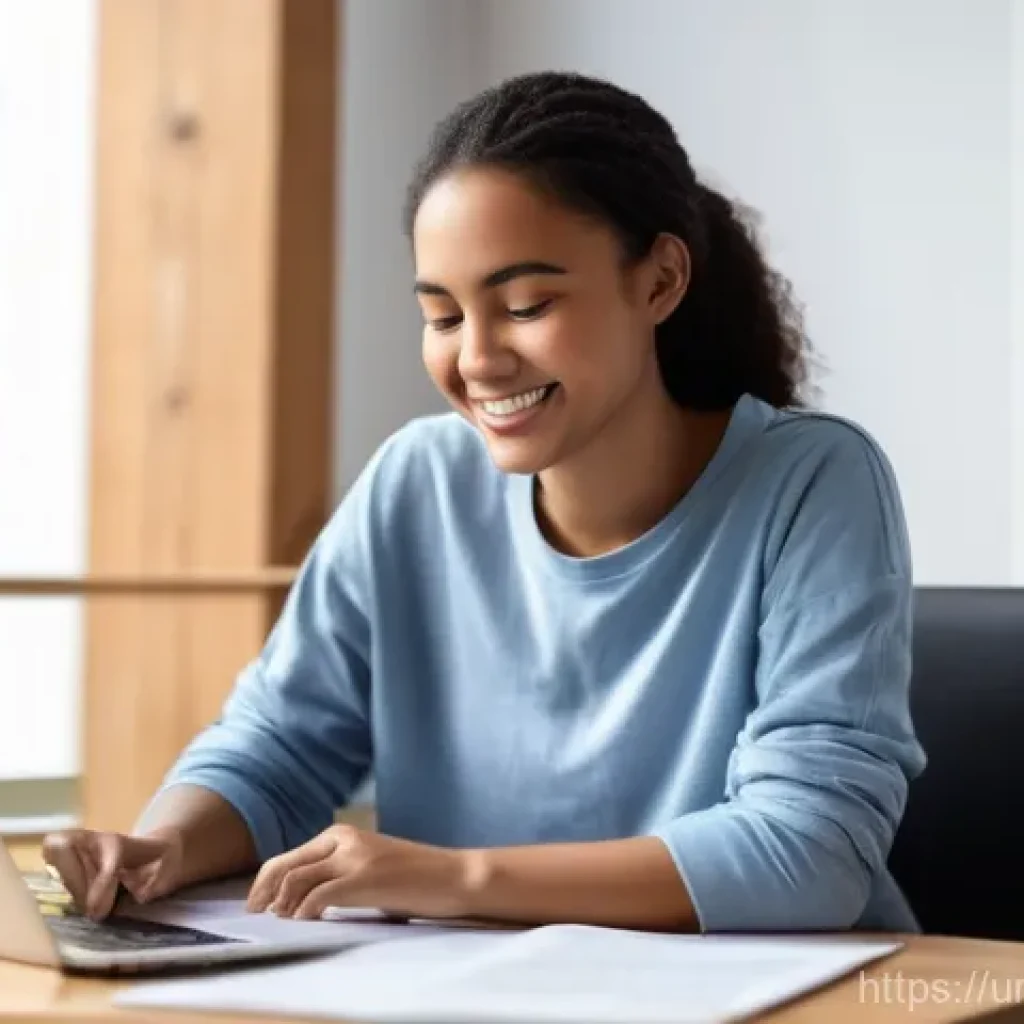 마케팅관리사 필기 공부 시작 시기 - **Prompt:** A young adult, around 20-25 years old, sits comfortably at a clean, well-lit desk. They ...