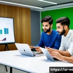 마케팅관리사 시험 준비 중 주의할 점 - **Prompt:** A diverse group of young Pakistani university students, aged 18-24, enthusiastically eng...