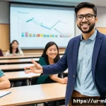 마케팅관리사 시험 합격 이후 강의 기회 찾기 - **Prompt:** A diverse group of university students, both male and female, in their early twenties, a...