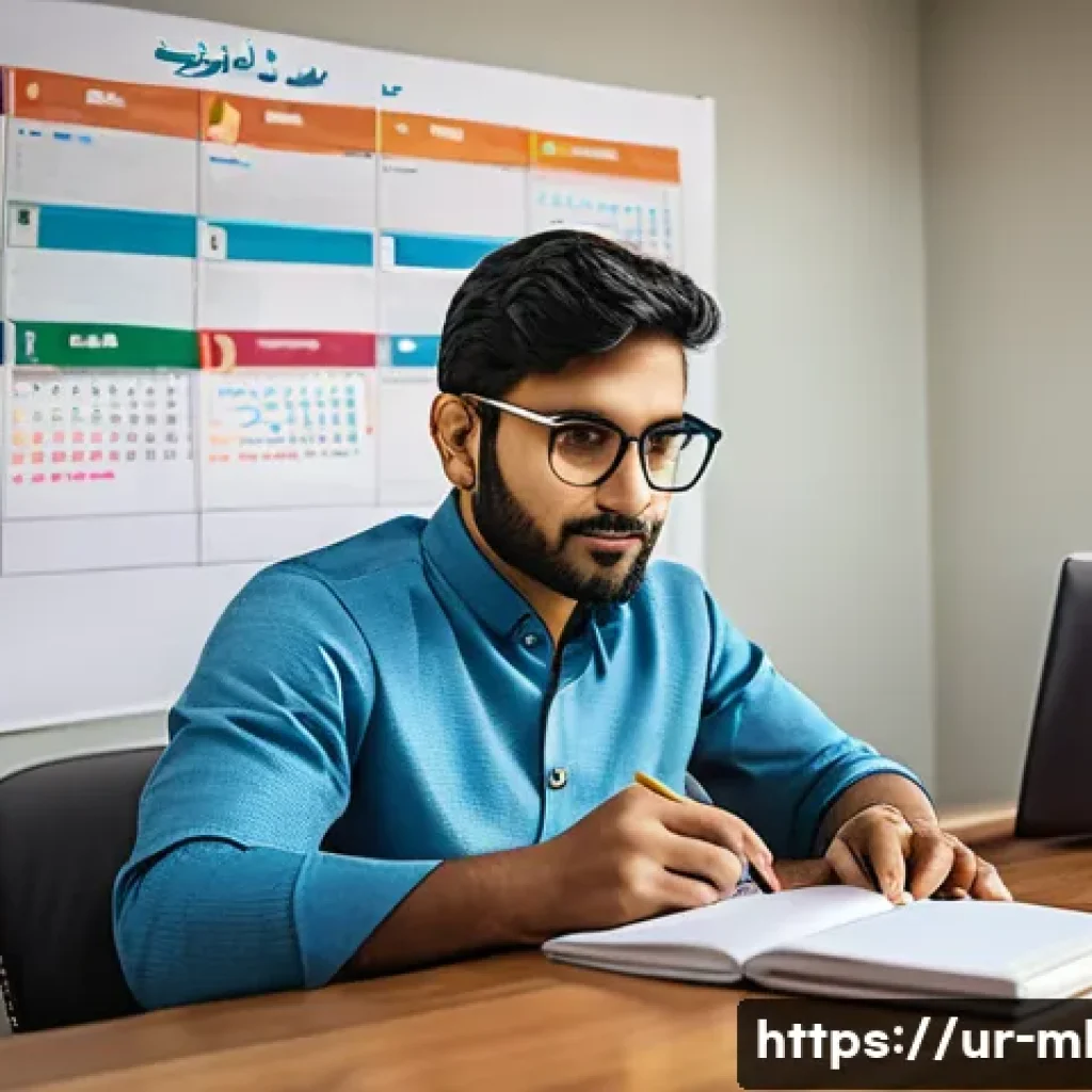 마케팅관리사 시험 준비 전 꼭 알아야 할 사항 - A professional study scene featuring a South Asian man in his late 20s wearing business casual attir...